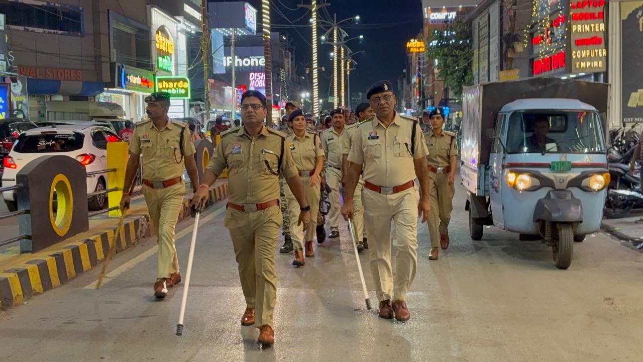 मोहर्रम पर्व को लेकर कोरबा पुलिस का फ्लैग मार्च, शहर के प्रमुख मार्गों से निकला पुलिस मार्च