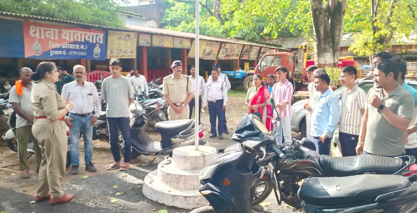 कोरबा यातायात पुलिस की सघन कार्रवाई,11 नाबालिग वाहन चालकों पर की गई वैधानिक कार्रवाई